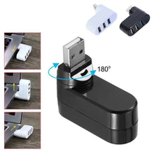Load image into Gallery viewer, USB 2.0 Hub USB Hub 2.0 Multi USB Splitter Hub Rotatable 3 Port Multiple Expander Splitter Mini USB 2.0 Hub Computer Accessories
