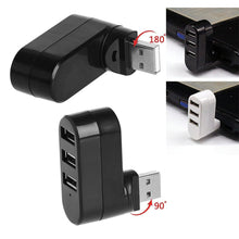 Load image into Gallery viewer, USB 2.0 Hub USB Hub 2.0 Multi USB Splitter Hub Rotatable 3 Port Multiple Expander Splitter Mini USB 2.0 Hub Computer Accessories

