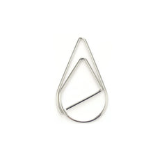 Load image into Gallery viewer, 100Pieces Metal Material Drop Shape Paper Clips Gold Silver Color Kawaii Cute Bookmark Clip Stationery Office School Supplies
