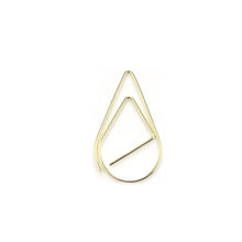 Load image into Gallery viewer, 100Pieces Metal Material Drop Shape Paper Clips Gold Silver Color Kawaii Cute Bookmark Clip Stationery Office School Supplies
