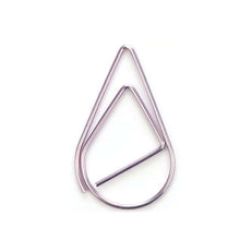 Load image into Gallery viewer, 100Pieces Metal Material Drop Shape Paper Clips Gold Silver Color Kawaii Cute Bookmark Clip Stationery Office School Supplies
