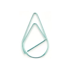 Load image into Gallery viewer, 100Pieces Metal Material Drop Shape Paper Clips Gold Silver Color Kawaii Cute Bookmark Clip Stationery Office School Supplies
