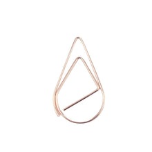 Load image into Gallery viewer, 100Pieces Metal Material Drop Shape Paper Clips Gold Silver Color Kawaii Cute Bookmark Clip Stationery Office School Supplies
