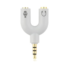 Load image into Gallery viewer, U Type Adapter Dual 3.5 MM Headphone Plug Audio Cables Splitter Microphone 2 In 1 Swivel Connector Audio Converter
