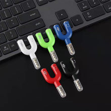 Load image into Gallery viewer, U Type Adapter Dual 3.5 MM Headphone Plug Audio Cables Splitter Microphone 2 In 1 Swivel Connector Audio Converter
