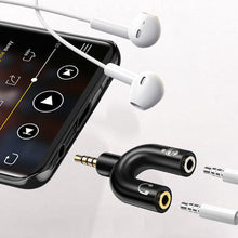 Load image into Gallery viewer, U Type Adapter Dual 3.5 MM Headphone Plug Audio Cables Splitter Microphone 2 In 1 Swivel Connector Audio Converter

