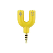 Load image into Gallery viewer, U Type Adapter Dual 3.5 MM Headphone Plug Audio Cables Splitter Microphone 2 In 1 Swivel Connector Audio Converter

