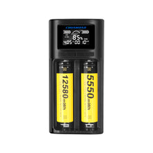 Load image into Gallery viewer, USB LCD Battery Smart Charger 1 / 2 Slots Dual For 18650 3.7V Rechargeable Lithium Battery For 1.2V NI-MH AA / AAA Battery
