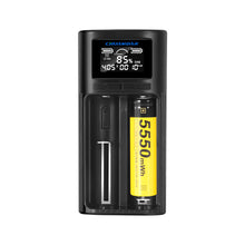 Load image into Gallery viewer, USB LCD Battery Smart Charger 1 / 2 Slots Dual For 18650 3.7V Rechargeable Lithium Battery For 1.2V NI-MH AA / AAA Battery
