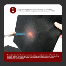 Load image into Gallery viewer, Graphite Felt Black Welding Protective Blanket Torch Shield Pack Protective Sheet Carbon Fiber High Temp 300*/300200mm Durable

