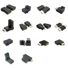 Load image into Gallery viewer, HDMI-Compatible Adapter 90 270 Degree Right Angle Male to Female Converter 4K HD Connector Mini / Micro HDMI-Compatible Extender

