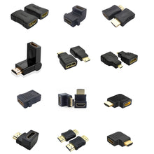 Load image into Gallery viewer, HDMI-Compatible Adapter 90 270 Degree Right Angle Male to Female Converter 4K HD Connector Mini / Micro HDMI-Compatible Extender
