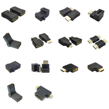 Load image into Gallery viewer, HDMI-Compatible Adapter 90 270 Degree Right Angle Male to Female Converter 4K HD Connector Mini / Micro HDMI-Compatible Extender
