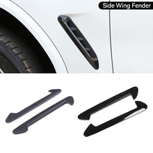 Load image into Gallery viewer, 2Pcs Car Side Air Fenders Vent Trim Carbon Fiber Pattern Glossy Black ABS For BMW X3 G01 X4 G02 2018-2024

