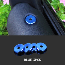 Load image into Gallery viewer, 4Pcs Aluminium Alloy Car Rear Door Lock Pin Knob Switch Button Ring Interior Accessories for Porsche Panamera Cayenne Macan
