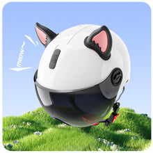 Load image into Gallery viewer, 2Pcs Motorcycle Helmet Cat Ears Motocross Electric Car Helmet Accessories Driving Styling Helmet Decroation
