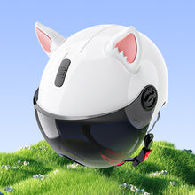 Load image into Gallery viewer, 2Pcs Motorcycle Helmet Cat Ears Motocross Electric Car Helmet Accessories Driving Styling Helmet Decroation
