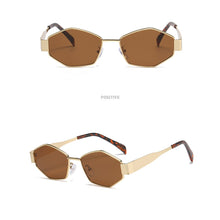 Load image into Gallery viewer, Fashion Vintage Rhombus Sunglasses Polygonal Metal Frame Sun Glasses Women Men Retro Punk Shades UV400 Eyewear Unique Outdoor Accessories
