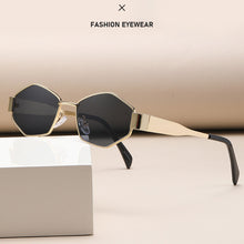 Load image into Gallery viewer, Fashion Vintage Rhombus Sunglasses Polygonal Metal Frame Sun Glasses Women Men Retro Punk Shades UV400 Eyewear Unique Outdoor Accessories

