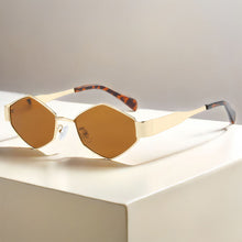 Load image into Gallery viewer, Fashion Vintage Rhombus Sunglasses Polygonal Metal Frame Sun Glasses Women Men Retro Punk Shades UV400 Eyewear Unique Outdoor Accessories
