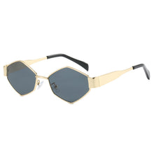 Load image into Gallery viewer, Fashion Vintage Rhombus Sunglasses Polygonal Metal Frame Sun Glasses Women Men Retro Punk Shades UV400 Eyewear Unique Outdoor Accessories
