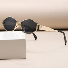 Load image into Gallery viewer, Fashion Vintage Rhombus Sunglasses Polygonal Metal Frame Sun Glasses Women Men Retro Punk Shades UV400 Eyewear Unique Outdoor Accessories
