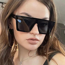 Load image into Gallery viewer, Large Frame One-piece Sunglasses Women Men Square Sun Glasses Vintage Geometry Shades UV400 Driving Eyewear Fashion Outdoor Accessories
