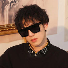 Load image into Gallery viewer, Large Frame One-piece Sunglasses Women Men Square Sun Glasses Vintage Geometry Shades UV400 Driving Eyewear Fashion Outdoor Accessories
