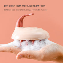 Load image into Gallery viewer, Silicone Shampoo Brush Household Hair Cleaning Soft Skin-friendly Handheld Wet Dry Dual-use Head Massage Shampoo Brush Hair Care
