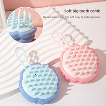 Load image into Gallery viewer, Suspensible Household Silicone Shampoo Brush Deep Cleaning Wet Dry Dual-use Head Massage Hair Brush Soft Portable Shampoo Brush
