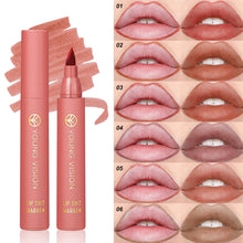 Load image into Gallery viewer, 6 Colors Matte Velvet Nude Lip Dye Pen Lip Gloss Waterproof Non-fading Long-lasting Lip Glaze Lip Makeup Cosmetics
