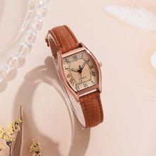Load image into Gallery viewer, Classic Oval Creative Wine Barrel Shaped Watch Simple Retro Quartz Watch Imitation Leather Watchband Casual Wristwatch for Women
