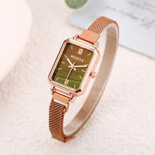Load image into Gallery viewer, Fashionable Versatile Quartz Watch Small Retro Alloy Square Dial Alloy Watchband Simple Casual Wristwatch for Women
