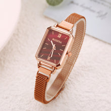 Load image into Gallery viewer, Fashionable Versatile Quartz Watch Small Retro Alloy Square Dial Alloy Watchband Simple Casual Wristwatch for Women
