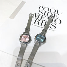Load image into Gallery viewer, Compact Retro Quartz Watch Alloy Square Dial Simple Alloy Watchband Versatile Casual Wordless Wristwatch for Women
