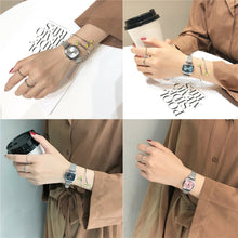 Load image into Gallery viewer, Compact Retro Quartz Watch Alloy Square Dial Simple Alloy Watchband Versatile Casual Wordless Wristwatch for Women
