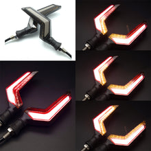 Load image into Gallery viewer, 2Pcs Motorcycle Turn Signal Lamp Sequential Flowing Flash Indicator Lights Running LED Light Motorcycle Tail Lights
