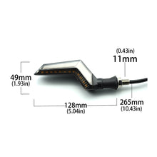 Load image into Gallery viewer, 2Pcs Motorcycle Turn Signal Lamp Sequential Flowing Flash Indicator Lights Running LED Light Motorcycle Tail Lights
