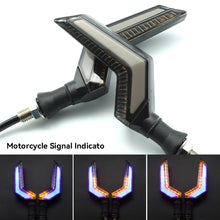 Load image into Gallery viewer, 2Pcs Motorcycle Turn Signal Lamp Sequential Flowing Flash Indicator Lights Running LED Light Motorcycle Tail Lights
