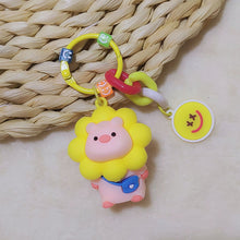 Load image into Gallery viewer, Cartoon Sunflower Little Pig Creative Keychain Pendant Keyrings Women Handbags Backpack Kids Girls Birthday Party Gifts
