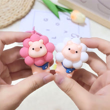 Load image into Gallery viewer, Cartoon Sunflower Little Pig Creative Keychain Pendant Keyrings Women Handbags Backpack Kids Girls Birthday Party Gifts
