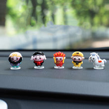 Load image into Gallery viewer, 5Pcs Cat Car Dashboard Ornaments Gifts Cute Journey to the West Car Center Console Decoration Auto Interior Accessories
