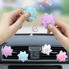 Load image into Gallery viewer, Car Air Freshener Beautiful Crystal Lotus Flower Perfume Decoration Clip Air Refresher Fragrance
