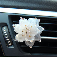 Load image into Gallery viewer, Car Air Freshener Beautiful Crystal Lotus Flower Perfume Decoration Clip Air Refresher Fragrance
