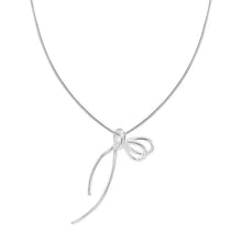 Load image into Gallery viewer, Minimalist Bow Necklace Female Fashion Niche Design Snake Bone Chain Female Birthday Gift Necklace Accessories
