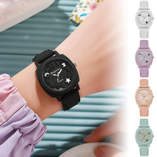 Load image into Gallery viewer, Silicone Relief Watch Fashionable Watch Casual Women's Watch Square Quartz Strap Simple Candy Color Women's Watch
