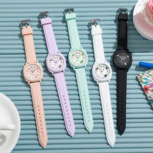 Load image into Gallery viewer, Silicone Relief Watch Fashionable Watch Casual Women's Watch Square Quartz Strap Simple Candy Color Women's Watch
