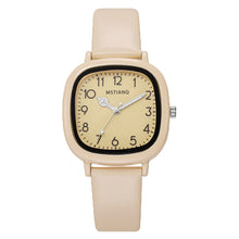 Load image into Gallery viewer, Small Dial Solid Color Square Dial Watch for Women Elegant Silicone Strap Watch Fashionable Campus Creative Style Watch

