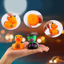 Load image into Gallery viewer, 2-inch Halloween Little Yellow Duck 24 Mixed Car Desktop Ornament Ghost Festival Pumpkin Ghost Shaped Duck Toy
