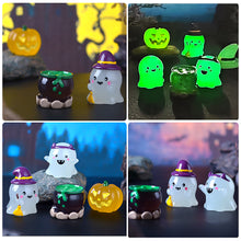 Load image into Gallery viewer, Halloween Night Light Wizard Ghost Micro Landscape Gardening Small Accessories Cute Witch Pumpkin Creative Car Night Light Ornament
